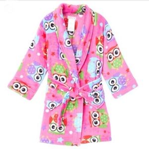 Komar Kids Girls Plush Hooded Owl Robe